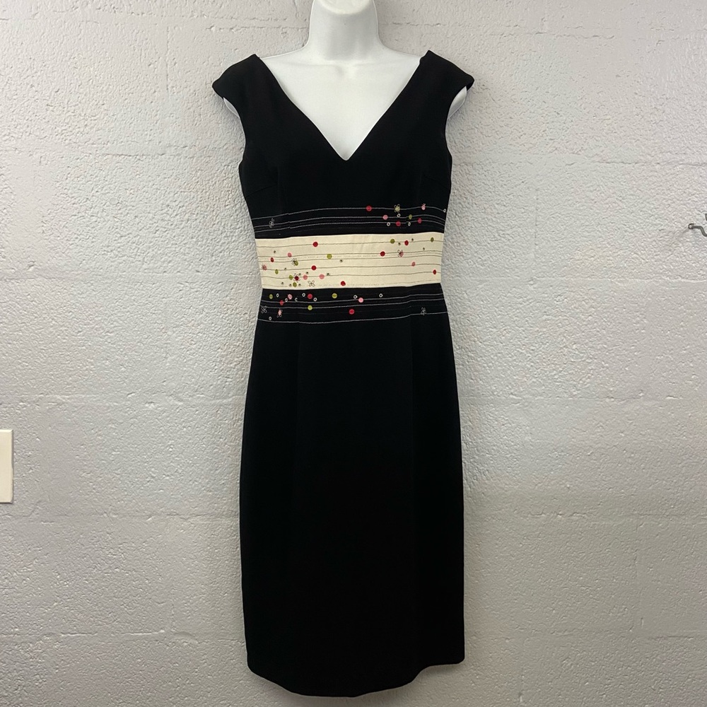 London Times Vintage Black and White Dress size 4